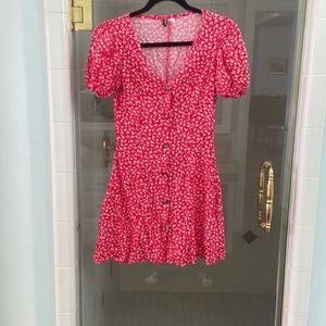Red floral mini dress from H&M